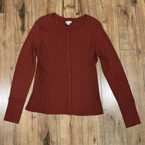 Sundance Cardigan/Top burnt orange Medium Raw Edge